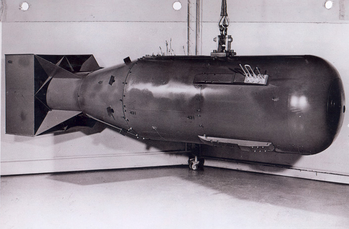 Fat Man Atomic Bomb used on Nagasaki on Aug. 9, 1945