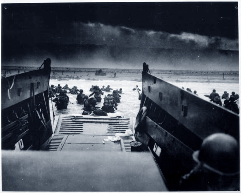 D-Day landing on the beach